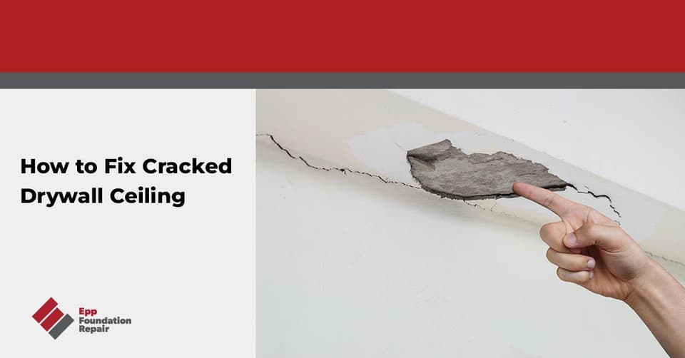 Cracked drywall ceiling
