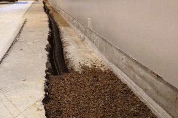 A dry, well-ventilated basement with a drain tile system keeps concrete walls free of mold.