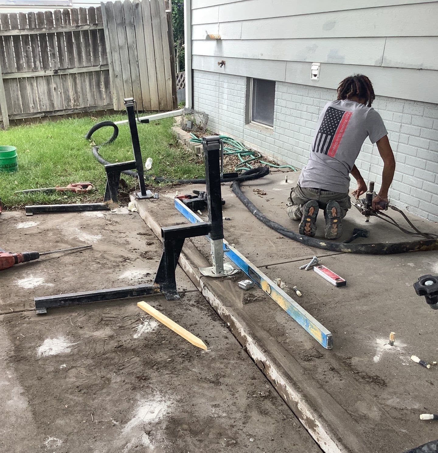 Lincoln, NE. Concrete Leveling