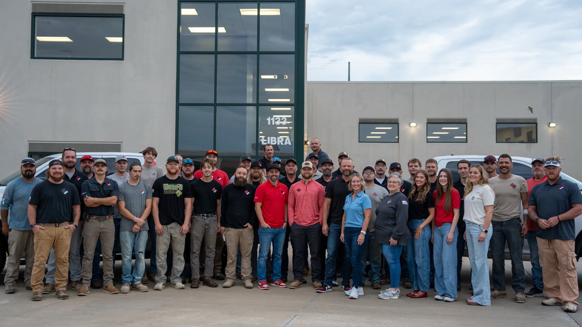 Members of the Epp Foundation Repair crew outside the Lincoln headquarters