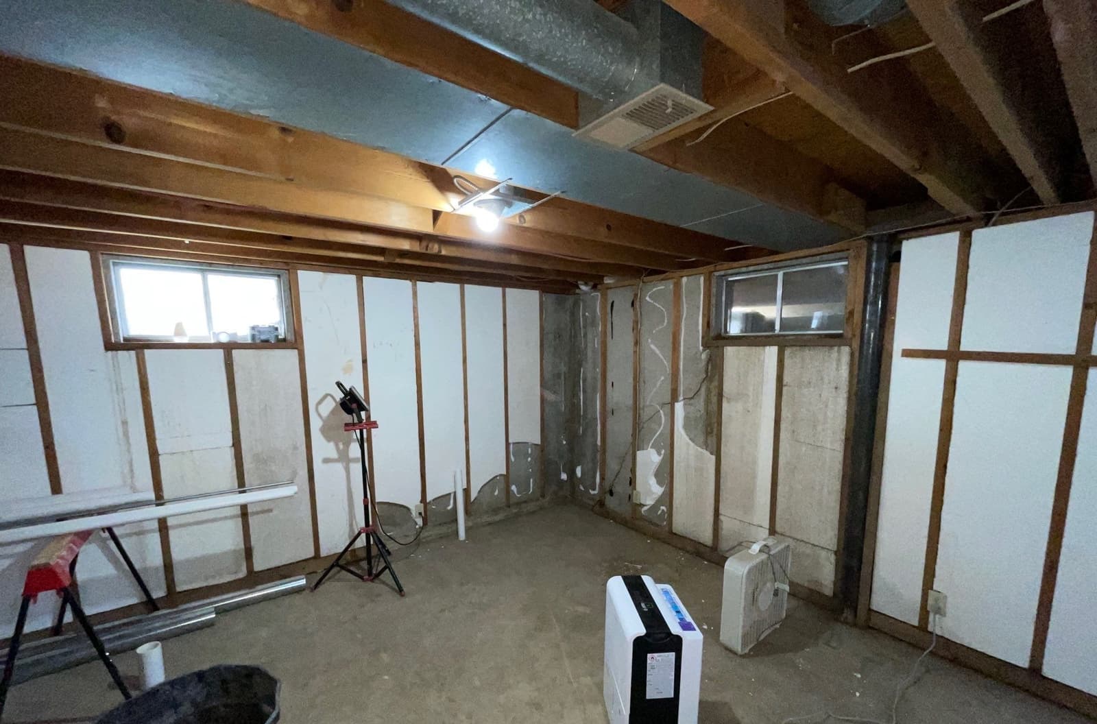 Underlying cause of wet drywall in finished basements in Midwest homes