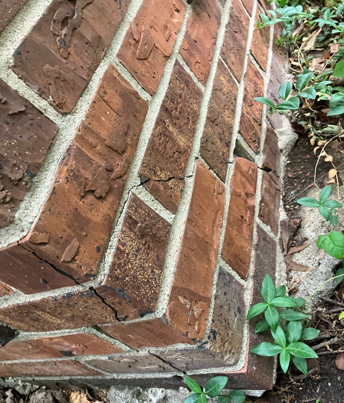 Early warning signs of cracked brick veneer diagnosed and stabilized on a Midwest home