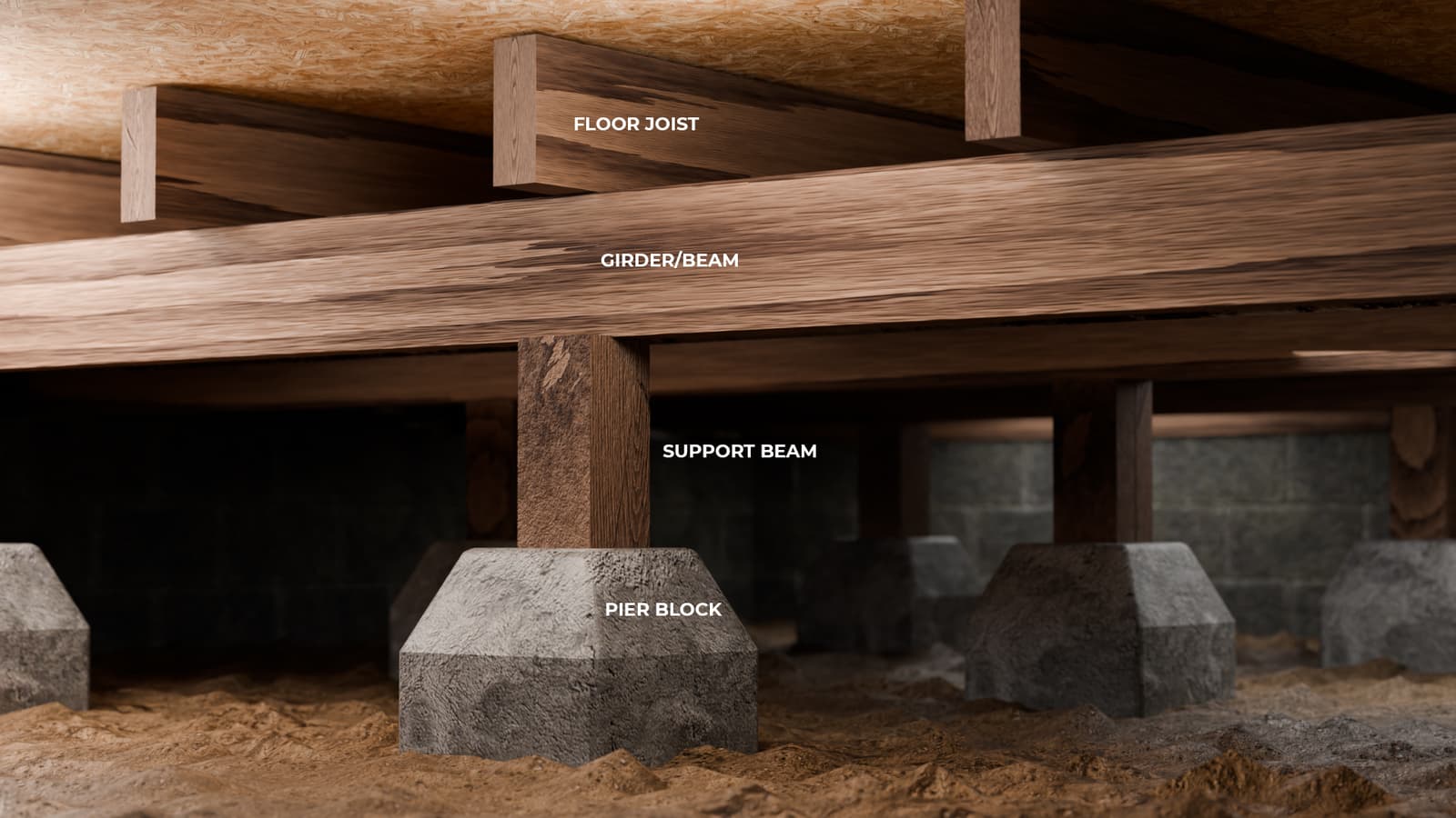 Underlying cause of sagging floors in Midwest homes