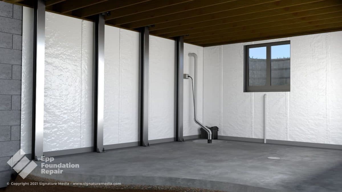 I-Beam Wall Bracing explained by Epp Foundation Repair